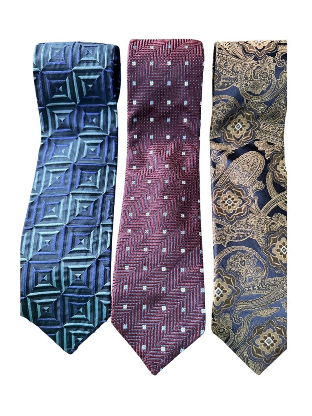 XMI Platinum Designer Silk Ties – Set of 3 - Picture 3 of 16